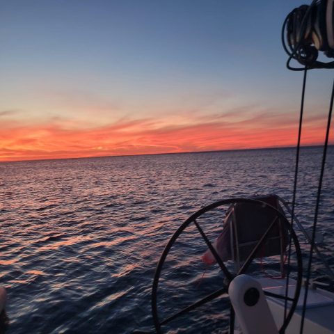 Coucher de soleil sur l'océan